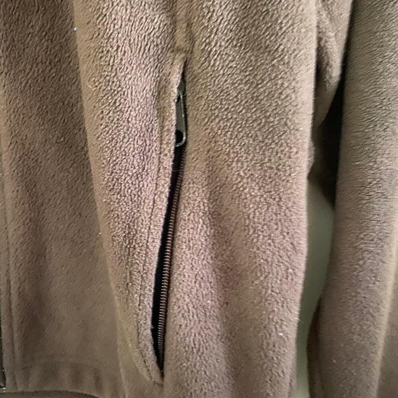 Columbia Women's Brown Full Zip Fleece Zipper Pockets Jacket Sweater Size Medium - Picture 6 of 9